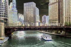 Chicago River East View from the Michigan Avenue Bridge.