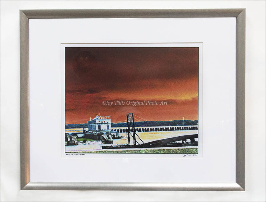 Keokuk Power Plant in Silver Wood Frame by Joy Tillis.